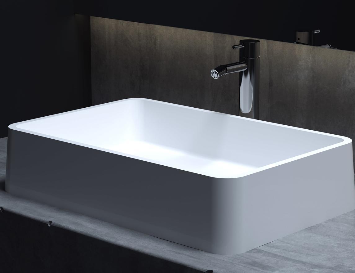 Раковина Salini Gloria 307 S-Stone 595*395 мм (белый матовый)