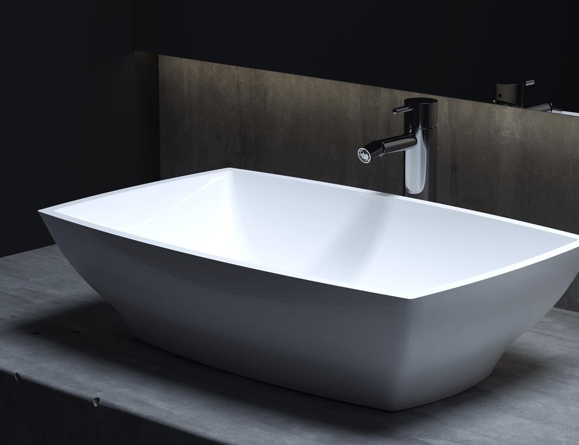 Раковина Salini Gloria 304 S-Stone 600*380 мм (белый матовый)