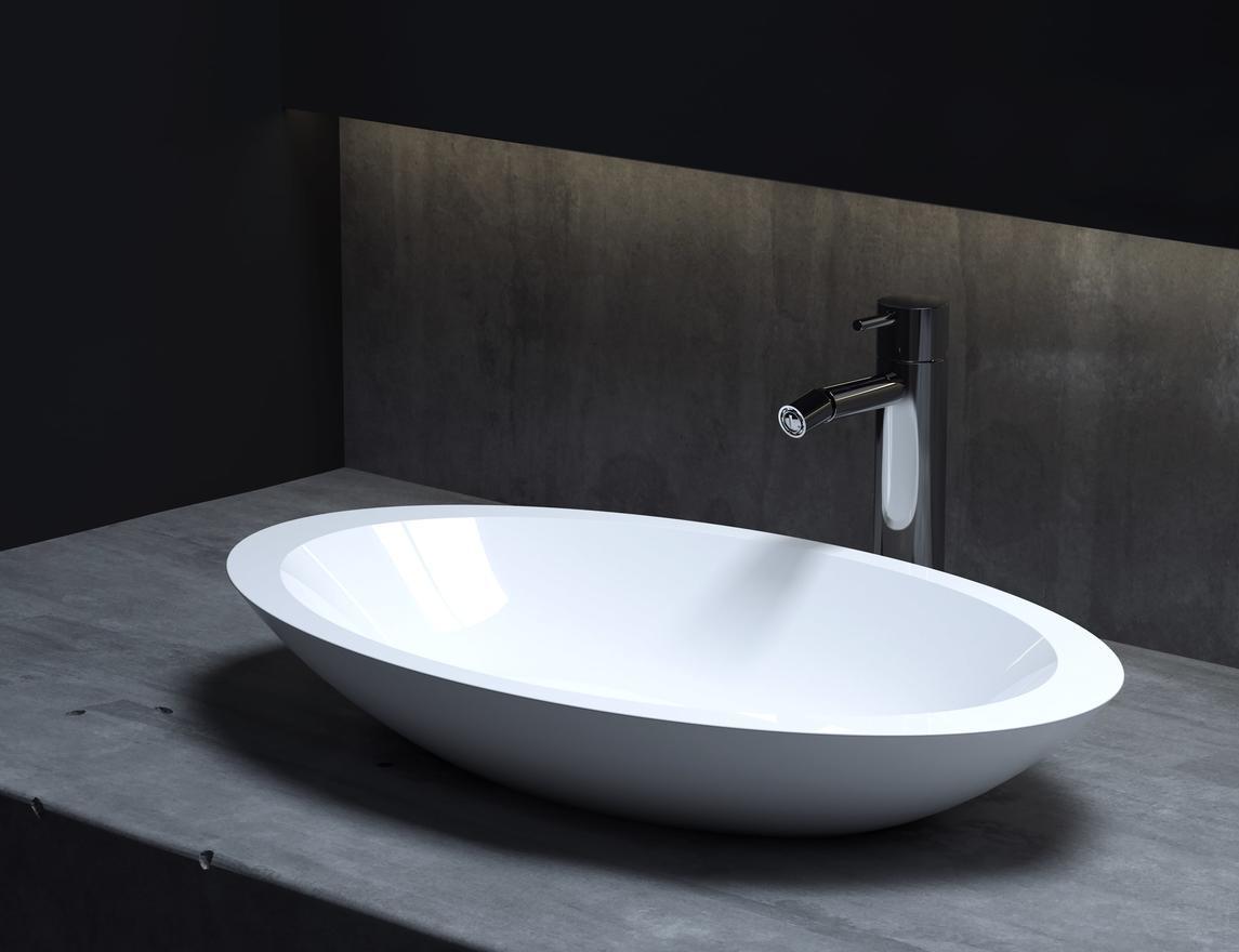 Раковина Salini Callista 102 S-Stone 575*350 мм (белый матовый)