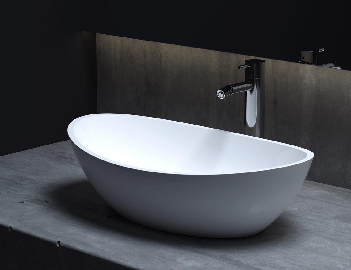 Раковина Salini Calista 103 S-Stone 560*340 мм (белый матовый)