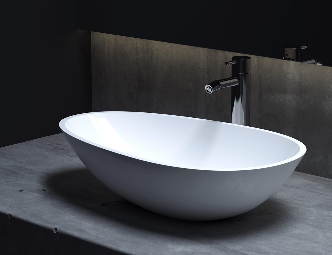 Раковина Salini Callista 101 S-Stone 580*345 мм (белый матовый)