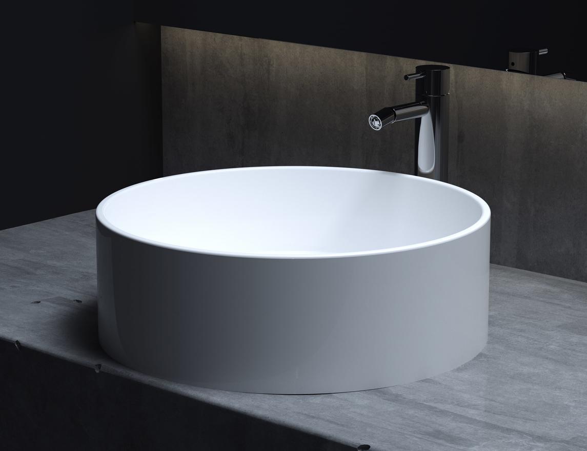 Раковина Salini Armonia 202 S-Stone 450*450 мм (белый матовый)