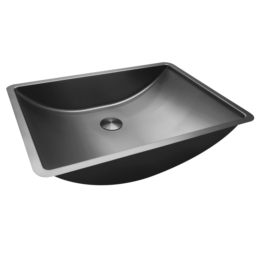 Раковина встраиваемая Abber Wasser Kreis AF2405GM 530*380 мм (оружейная сталь)