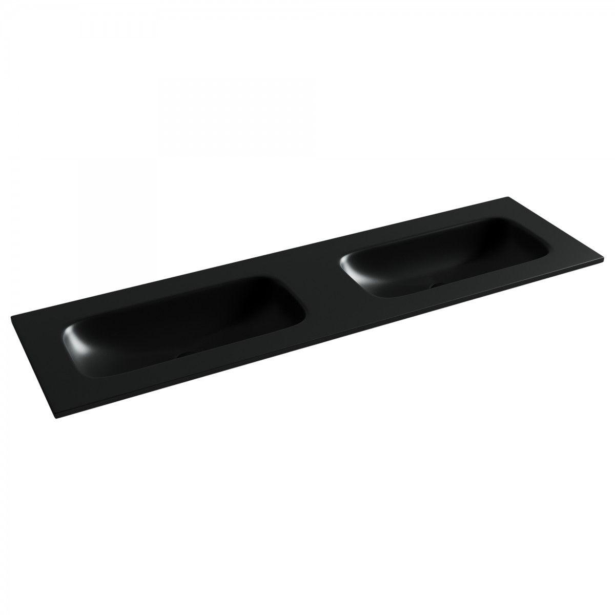 Раковина двойная Ceramica Nova Grace CN7023MBwx 1610*457 мм (чёрный матовый)