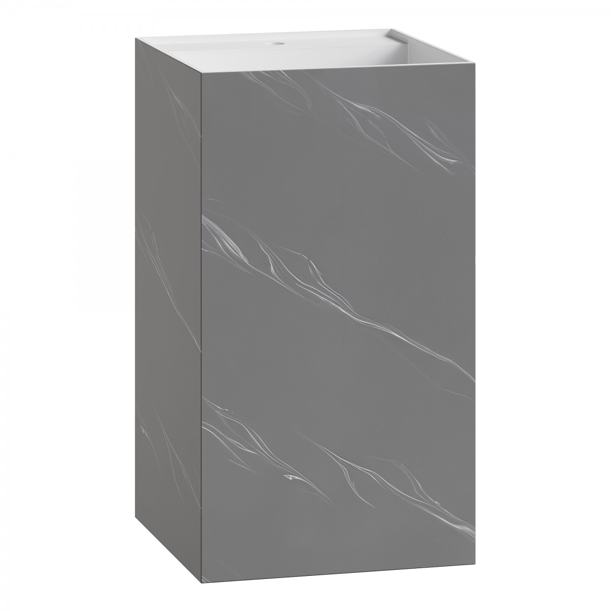 Раковина напольная Boheme Cube Corian 802-GR 480*850 мм (серый)