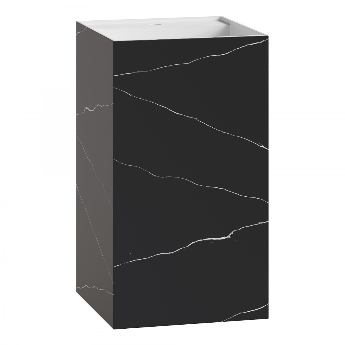 Раковина напольная Boheme Cube Corian 802-NM 480*850 мм (чёрный)