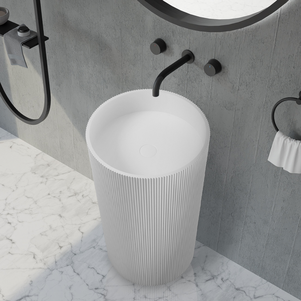 Раковина напольная Abber Stein AS2501-H 500*500 мм (белый матовый)