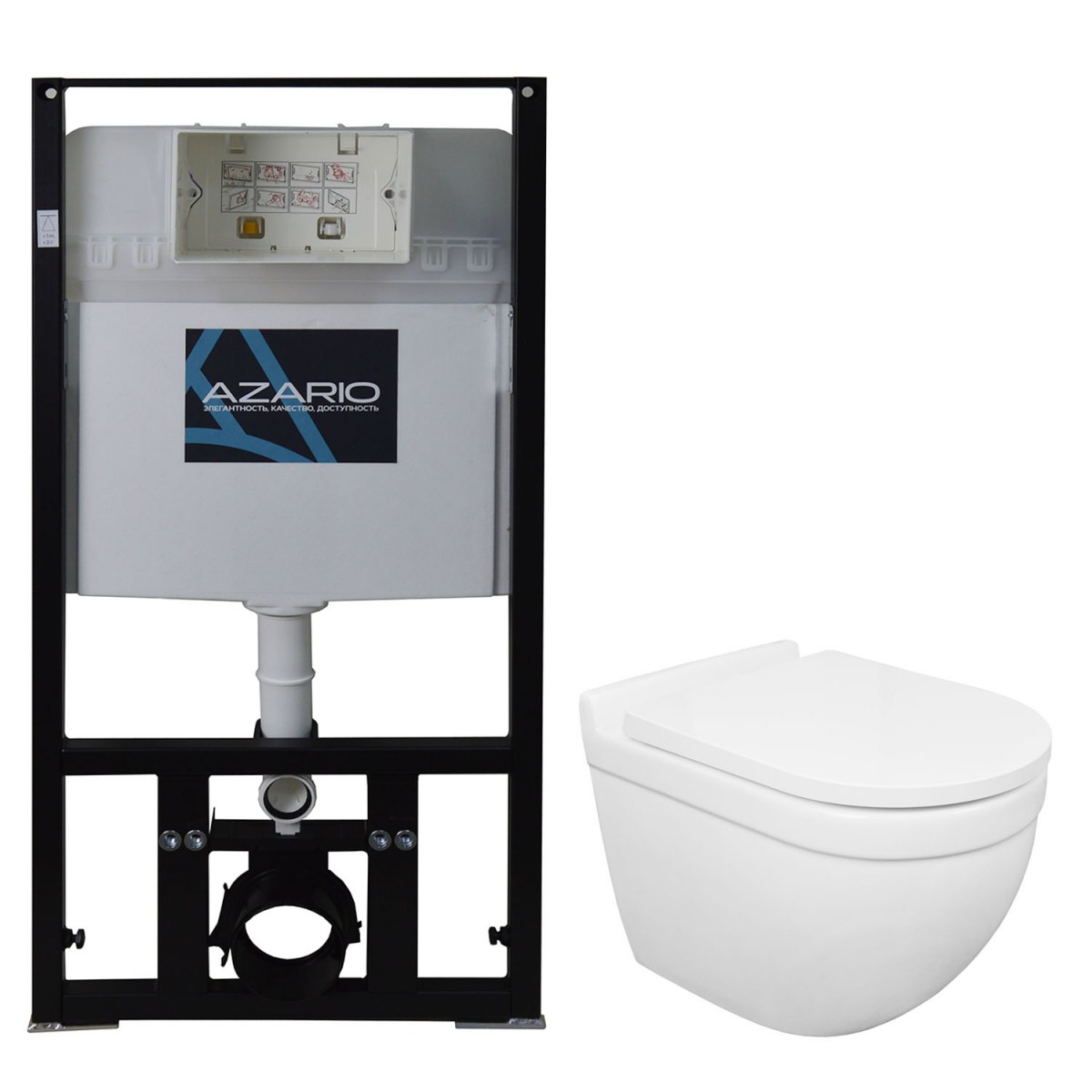 Комплект унитаза с инсталляцией Azario Fora AZ-8010-1000+AZ-0017 E-R