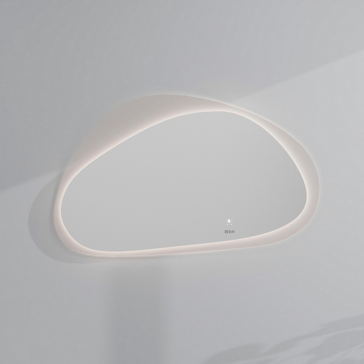 Зеркало Black&White Universe 970.MR1200 1145*700 мм (белый) с LED подсветкой