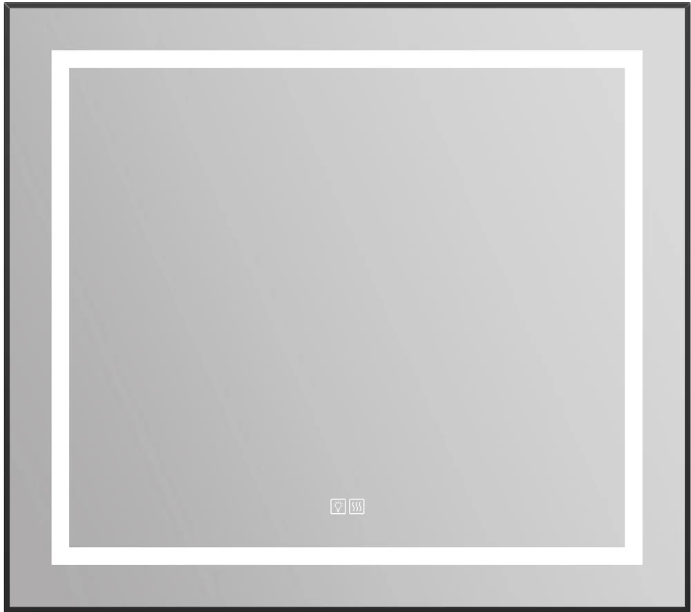 Зеркало BelBagno SPC-KRAFT-885-785-TCH-WARM-NERO 885*785 мм (LED, подогрев) черный