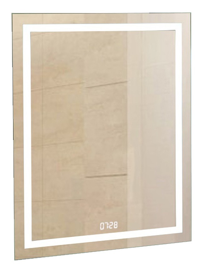 Зеркало Континент Verte ЗЛП681 700*1000 мм (LED, часы)