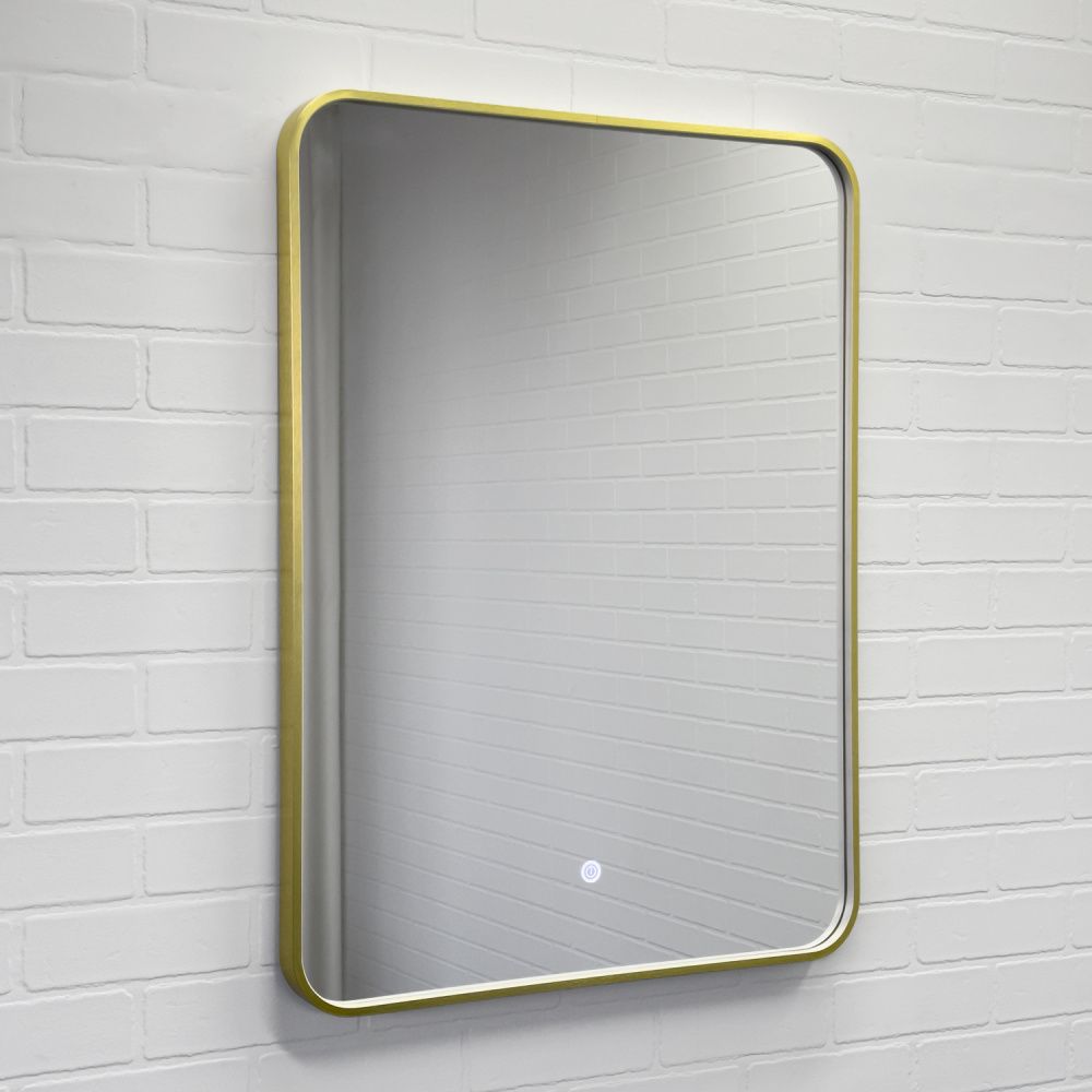 Зеркало Comforty Сириус-60 00-00020471 600*800 мм (LED) золото матовое