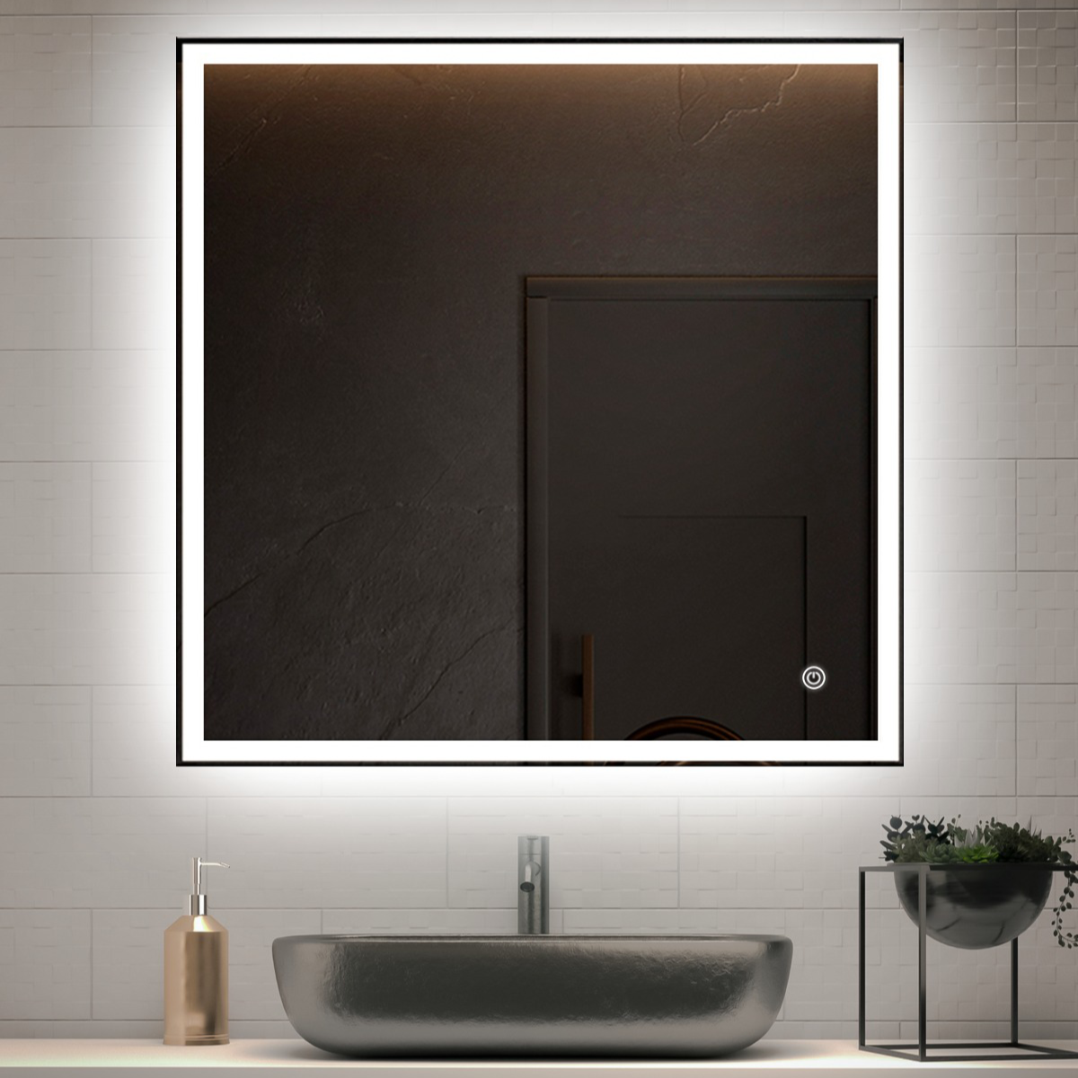 Зеркало Vincea VLM-3VN8008 800*800 мм (LED)