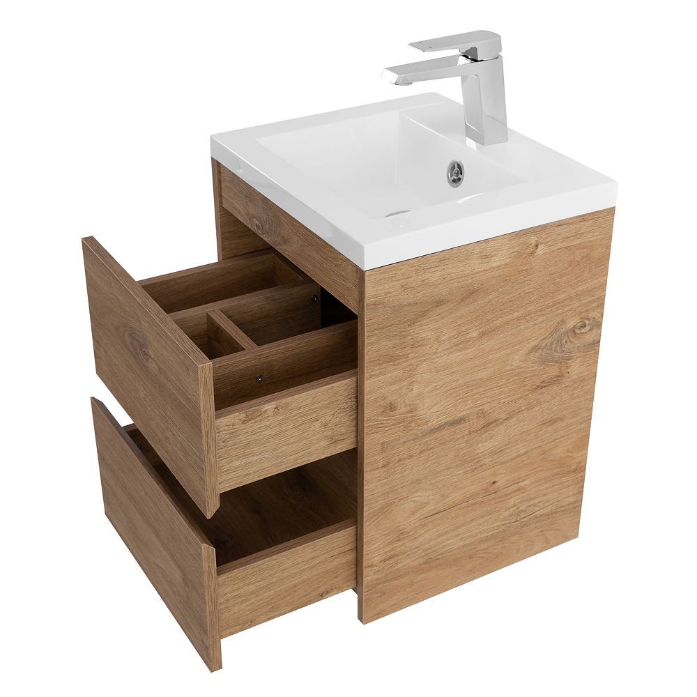 Тумба под раковину Art&Max Family Family-M-500-2C-SO-HG 50 см (дуб харбор золотой) подвесная