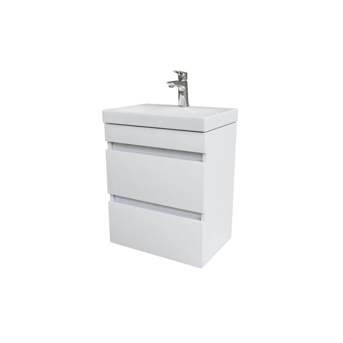 Тумба с раковиной IDDIS Zodiac ZOD5CB0i95K 50 см (белый матовый) подвесная