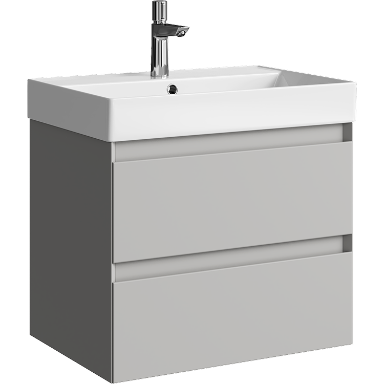 Тумба под раковину Aqwella Geometria GE01652ST 65 см (серый туман) подвесная