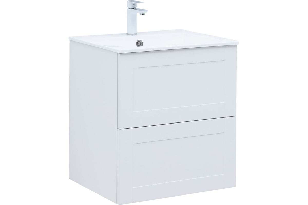 Тумба под раковину Aquanet Терра 313232 60 см (белый матовый) подвесная
