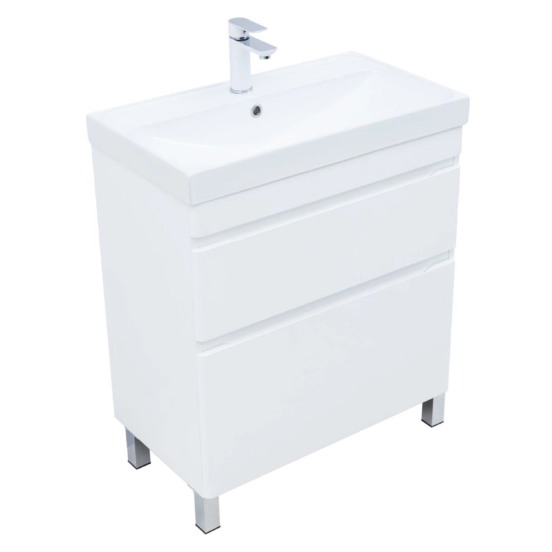 Тумба под раковину Aquanet Слим 346043 70 см (белый сатин) напольная