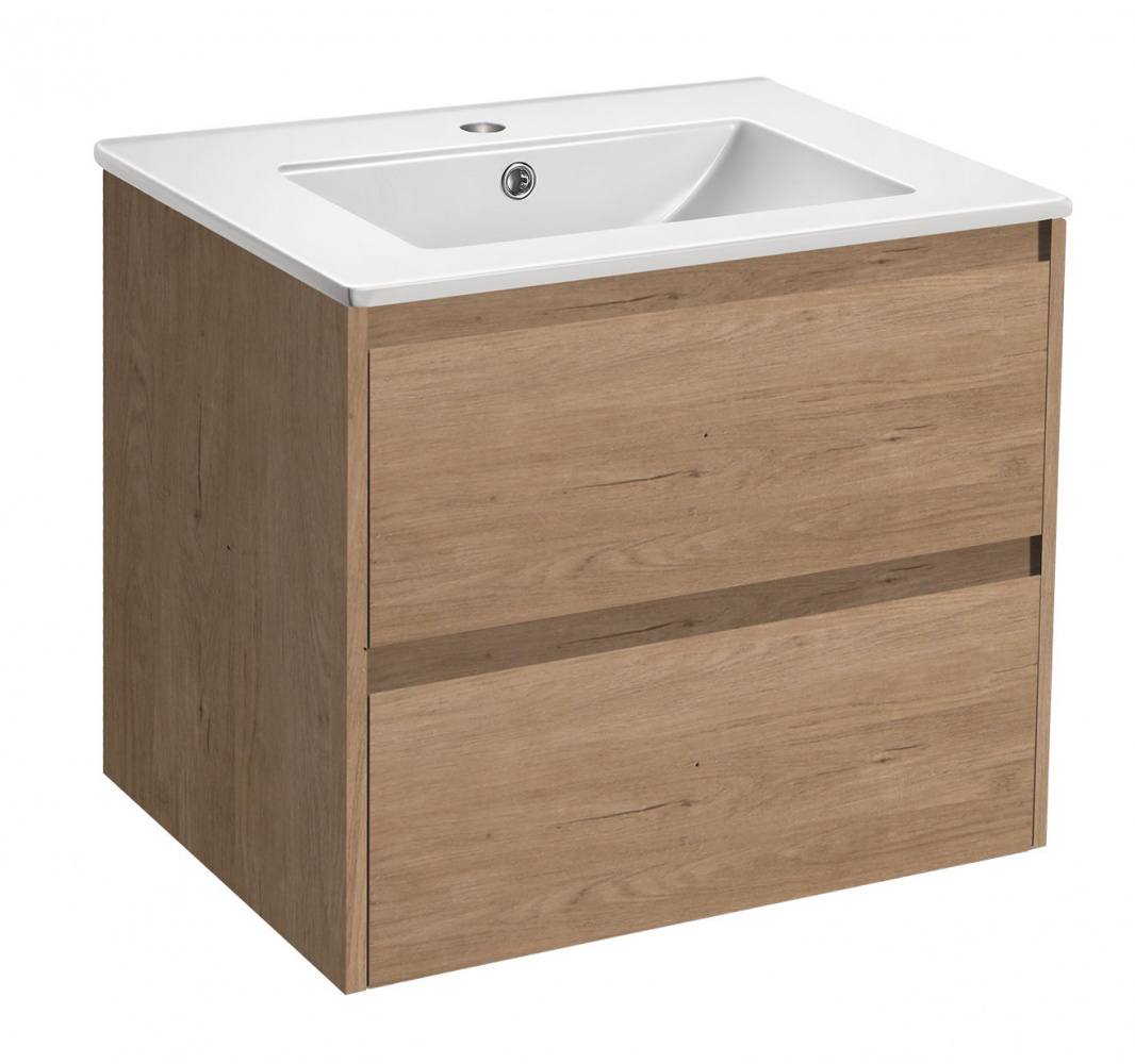 Тумба под раковину Vincea Gio VMC-2G600NO 60 cм (N.Oak) подвесная