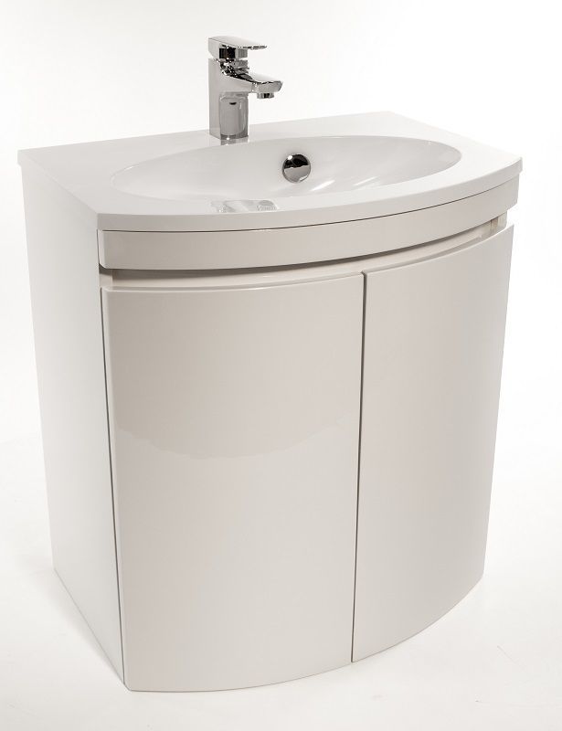 Тумба под раковину Aquanet De Aqua Токката 60 см (белый ) 2 дверцы подвесная