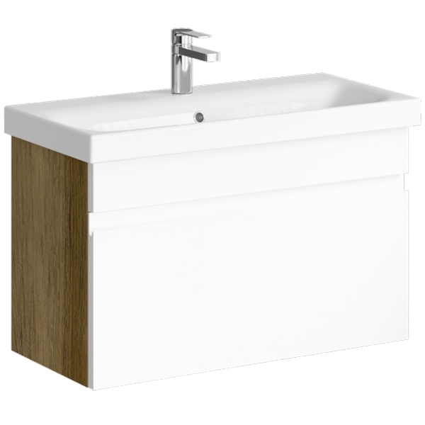 Тумба под раковину Aqwella Smart SRT0108DB 80 см (дуб балтийский) подвесная