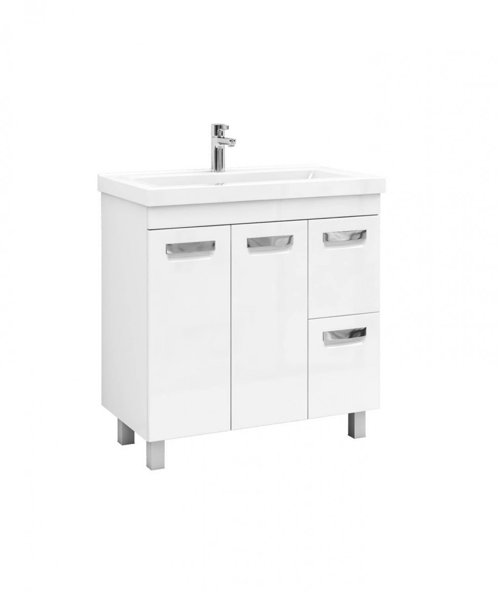 Тумба под раковину Vigo Plaza 2 tn.PLA.MIR.80.2D.2Y 80 см (белый) напольная