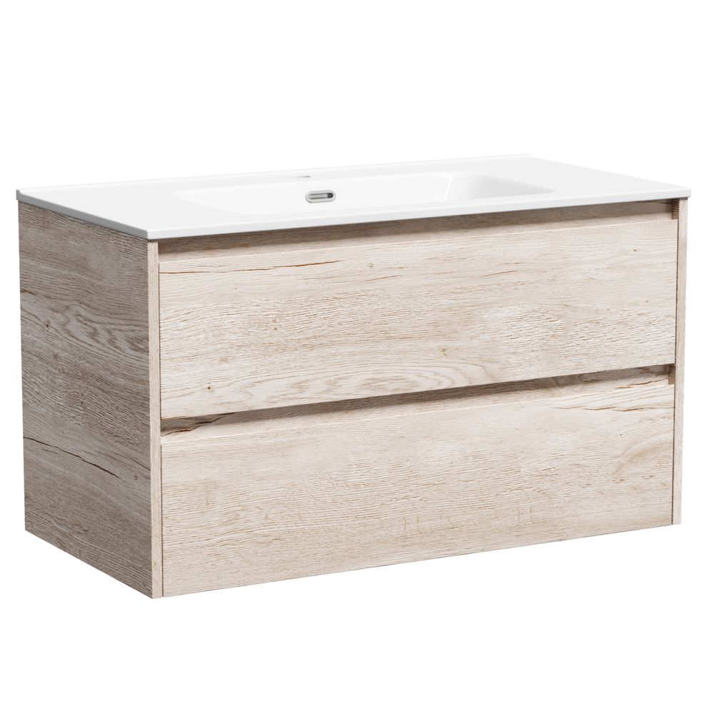 Тумба под раковину Sancos Libra LB90EG 90 см (дуб галифакс) подвесная