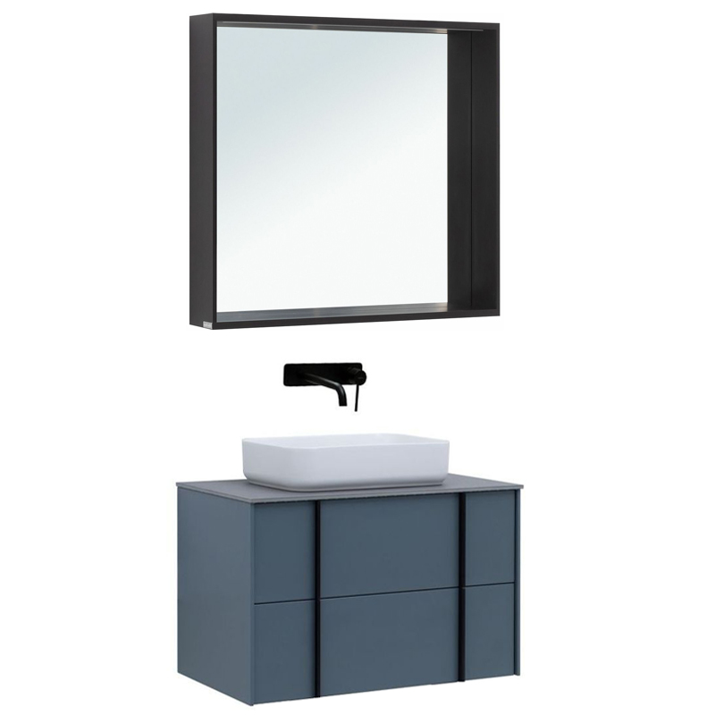 Тумба под раковину Allen Brau Reality 1.32005.BGM 80 см (синий матовый) подвесная