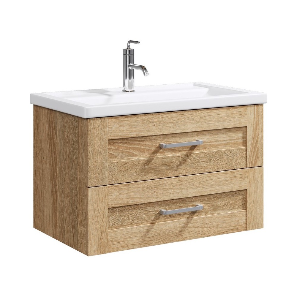 Тумба под раковину Aqwella Foster FOS01082DS 80 см (дуб сонома) подвесная