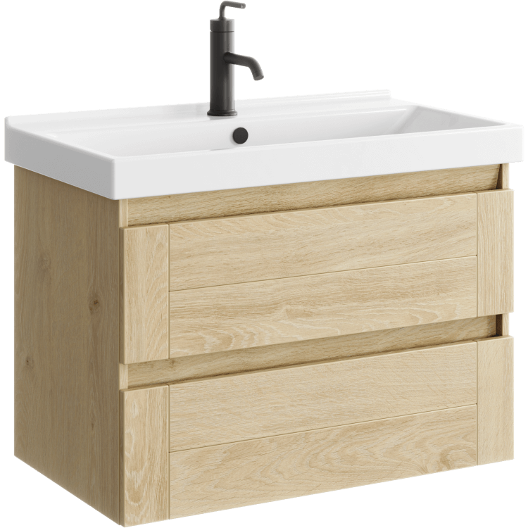 Тумба под раковину Aqwella Astrid AST0108DD 80 см (дуб давос) подвесная