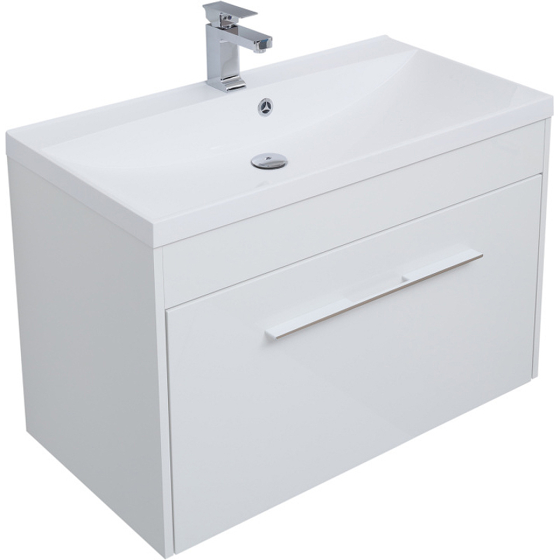 Тумба под раковину Aquanet Августа 274019 90 см (белый) подвесная