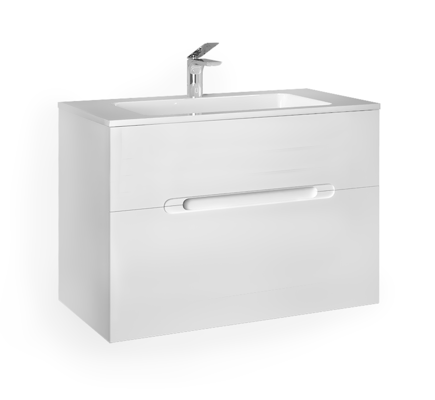 Тумба под раковину Jorno Modul Mоl.01.77/P/W 80 см (белый)