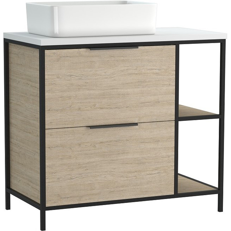 Тумба под раковину Cersanit Bosquet 63013 100 см (дуб)