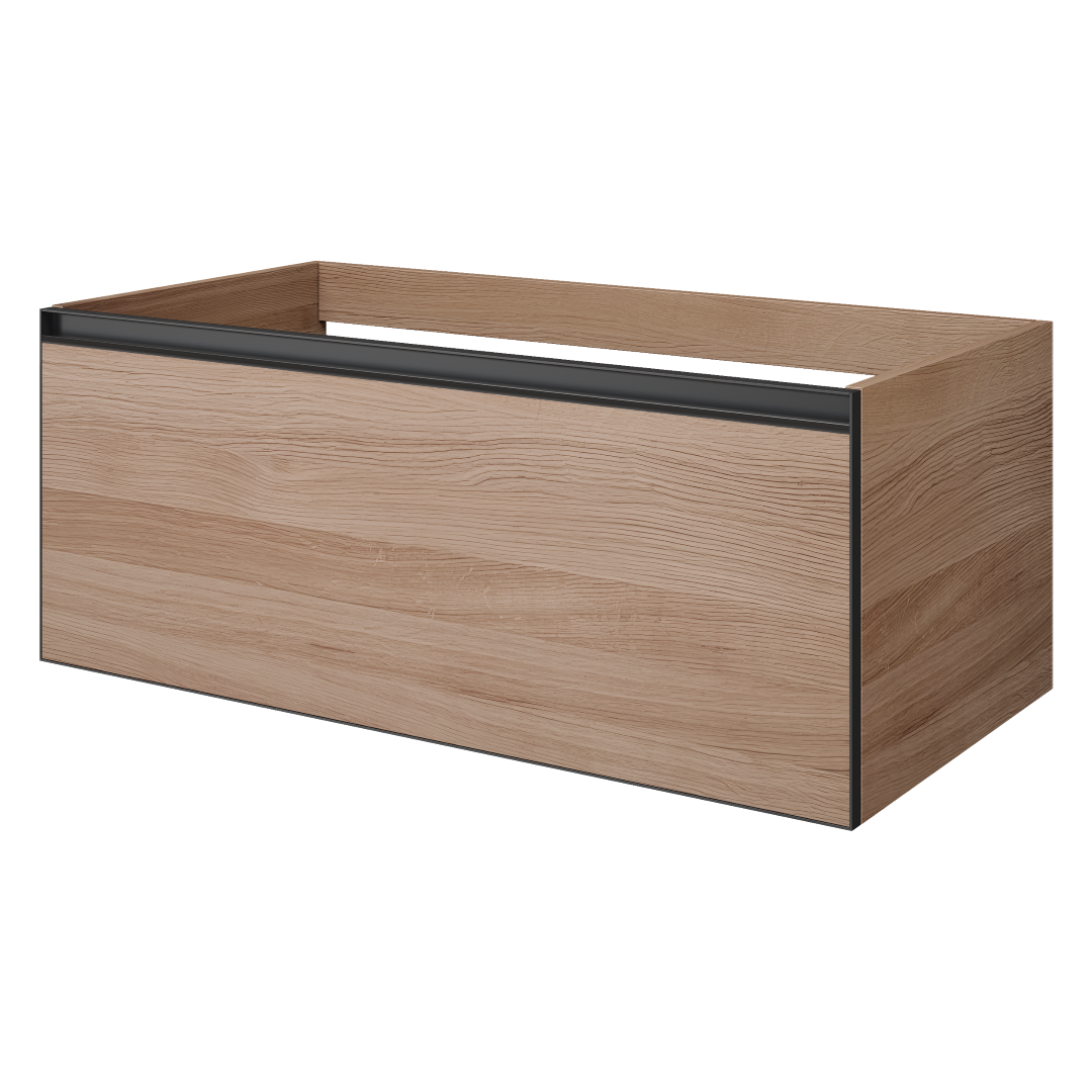 Тумба под раковину ArmadiArt Quatro 790-M1-100-W-A см (ива/антрацит) подвесная