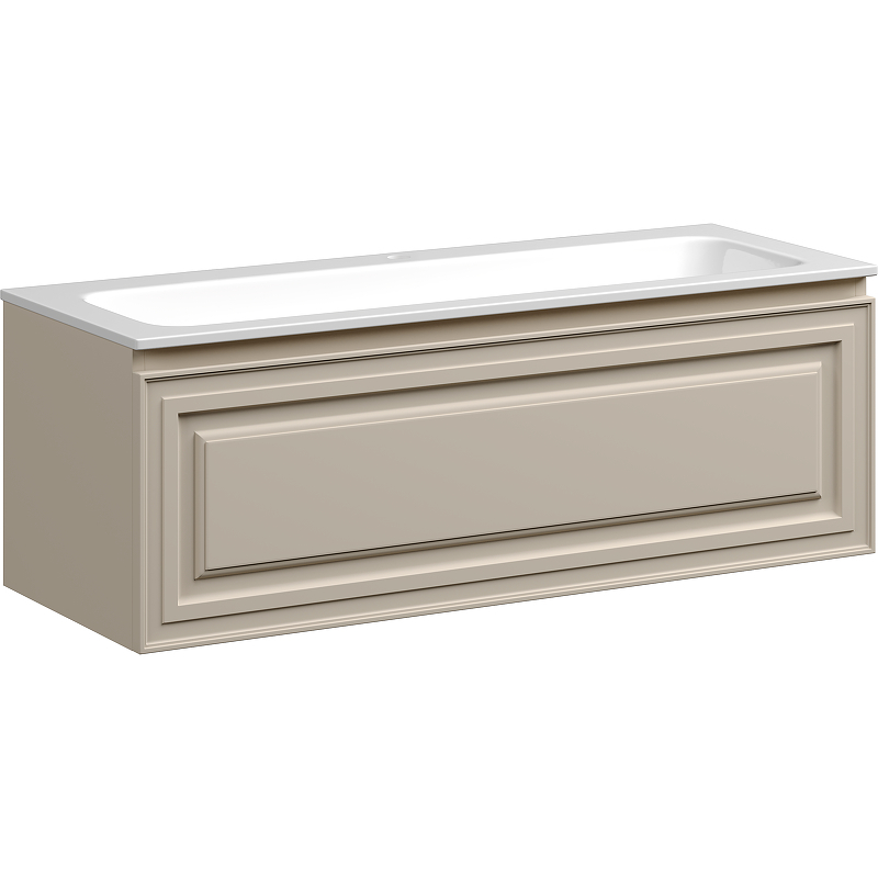 Тумба под раковину Sancos Very VR120CE 120 см (бежевый матовый) 1 ящик, подвесная