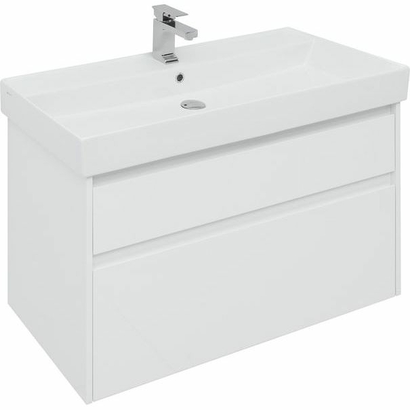 Тумба под раковину Aquanet Nova Lite 249940 100 см (белый) 2 ящика, подвесная
