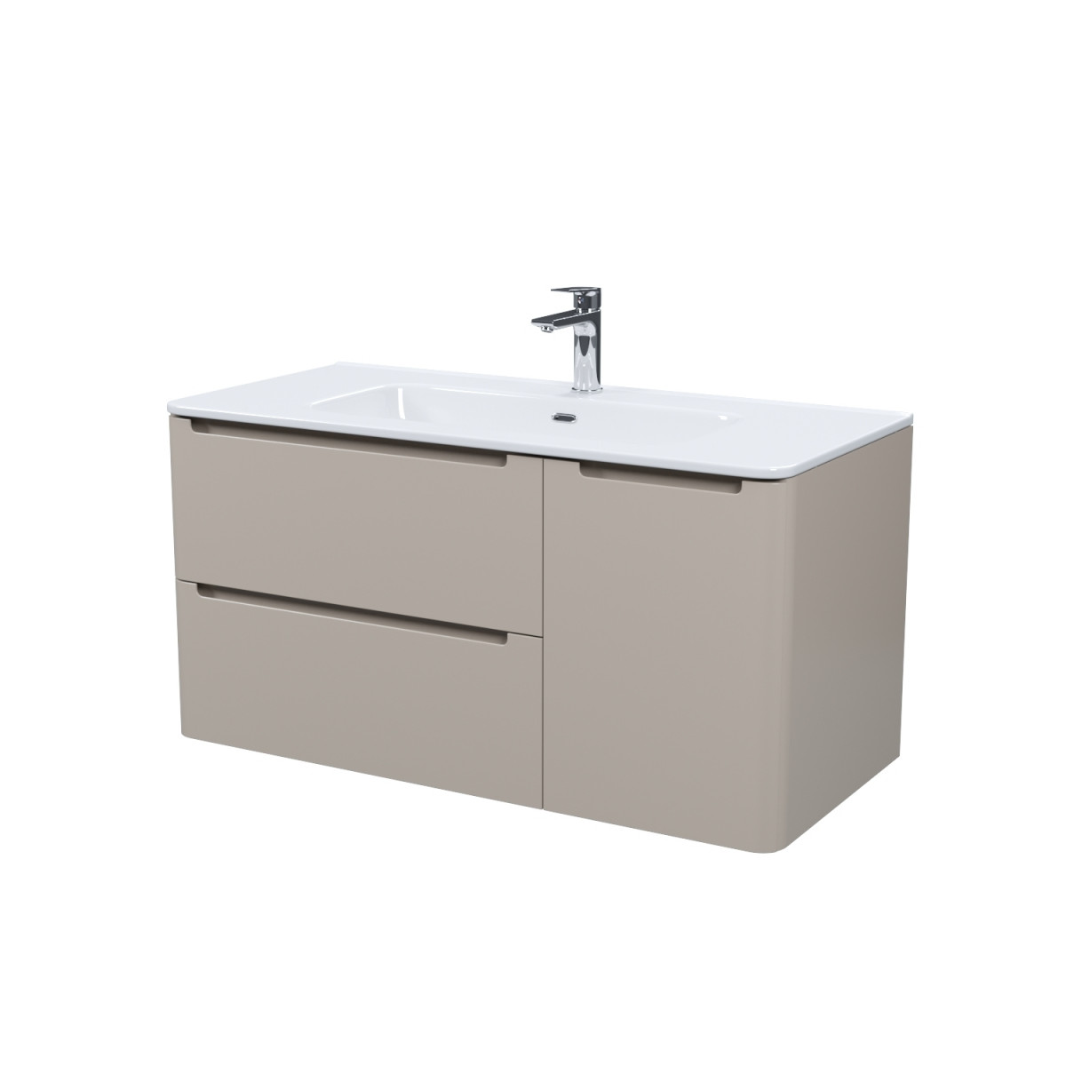 Тумба с раковиной IDDIS Edifice EDI10C0i95K 100 см (капучино) подвесная