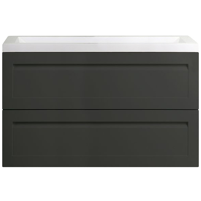 Тумба под раковину Art&Max Platino AM-Platino-1000-2C-SO-GM-Cer 100 см (серый матовый) подвесная