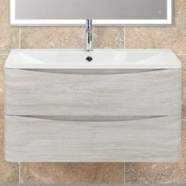 Тумба под раковину Belbagno ACQUA-1000-2C-SO-RVB 100 см (серый) подвесная