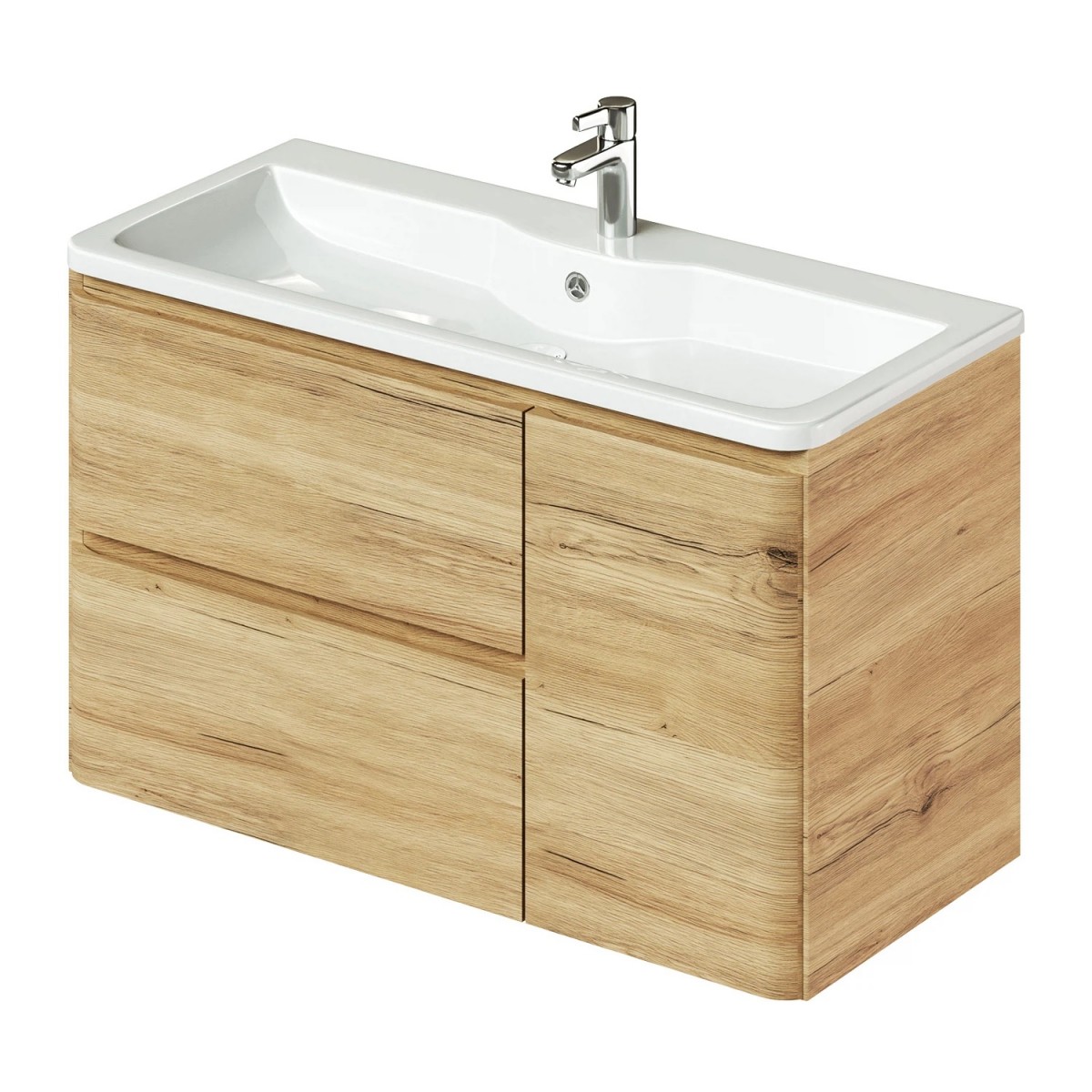 Тумба с раковиной Итана Roberto 4657826226693 100 см (дуб мавелла голд) подвесная