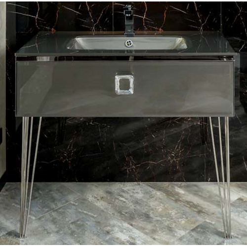 Тумба под раковину ArmadiArt Lucido 770-100-GR 100 см (графит)