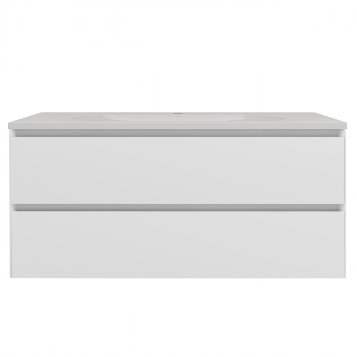 Тумба под раковину Vincea Luka Soft-Touch VMC-2L100MW 100 cм (белый матовый) подвесная