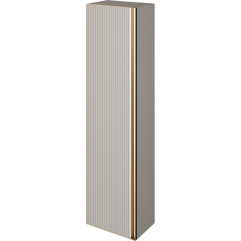 Пенал ArmadiArt Quatro 791-CM-RIB-MG 35 см (кашемир матовый/золото матовое) подвесной