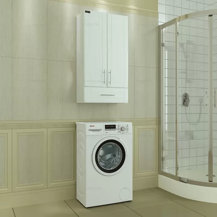 Шкаф СанТа Дублин 423002 48 см (белый) над стиральной машиной