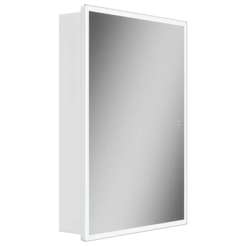 Зеркальный шкаф Sancos Cube CU600 60 см (LED) хром/белый