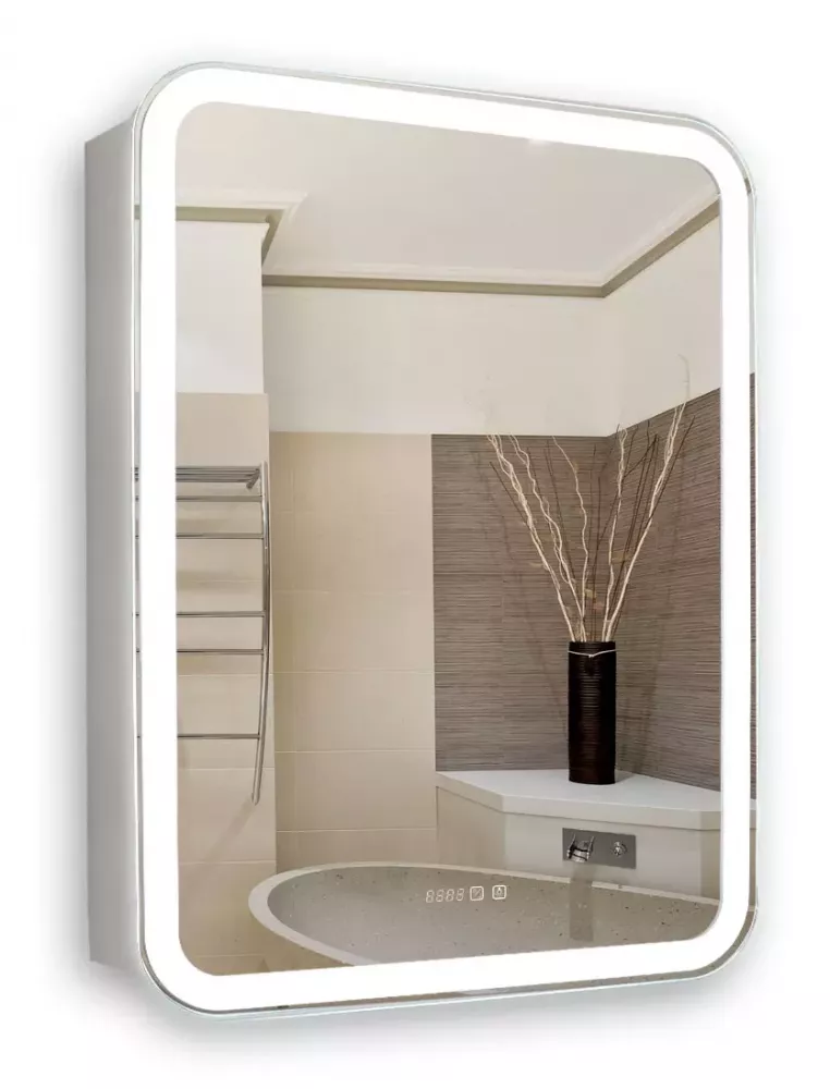 Зеркальный шкаф Azario Фиджи 50 LED-00002361 508*759 мм (LED, часы) белый R