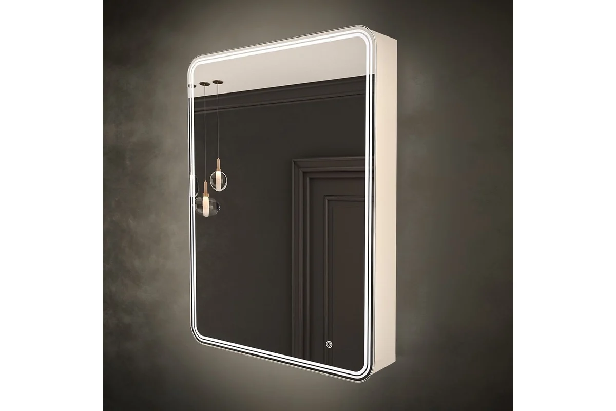 Зеркальный шкаф Art&Max Verona R AM-Ver-600-800-2D-R-DS-F 600*800 мм (LED) белый матовый