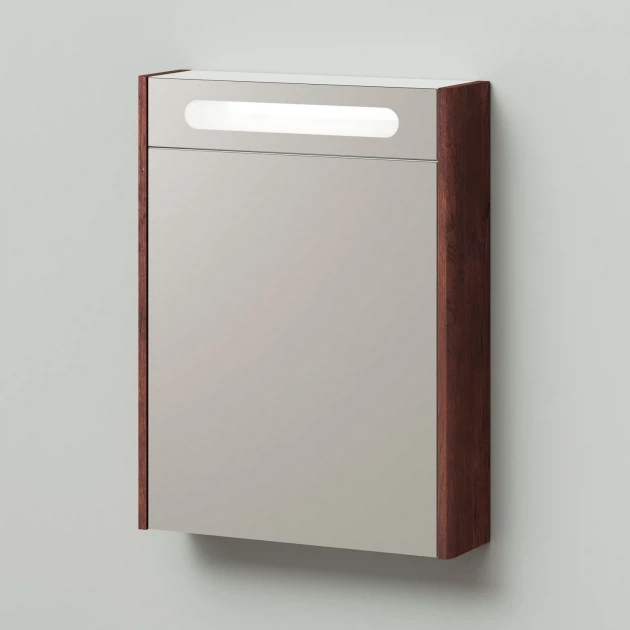 Зеркальный шкаф Итана Roberto 60 4656755751962 600*790 мм (акация темная) с LED подсветкой R
