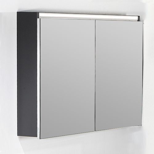 Зеркальный шкаф ArmadiArt Vallessi 547-A matt 800*650 мм (LED) антрацит матовый