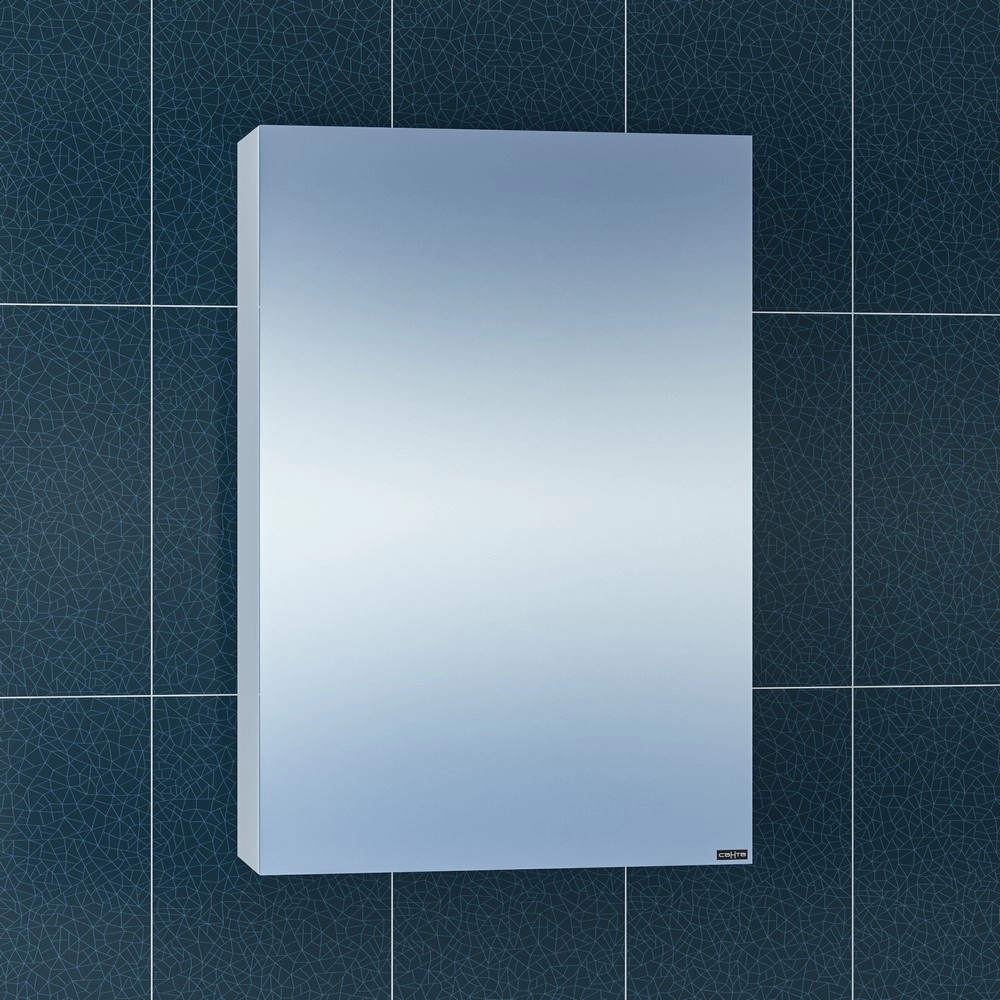 Зеркальный шкаф СанТа Стандарт 500*730 мм (белый) фацет